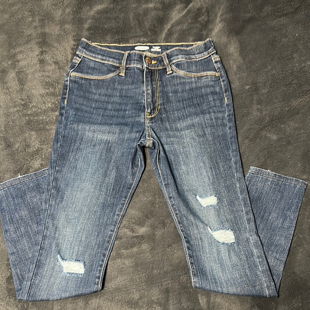 Classic Blue Distressed Kids Jeans